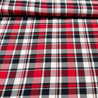 Tissu viscose à carreaux