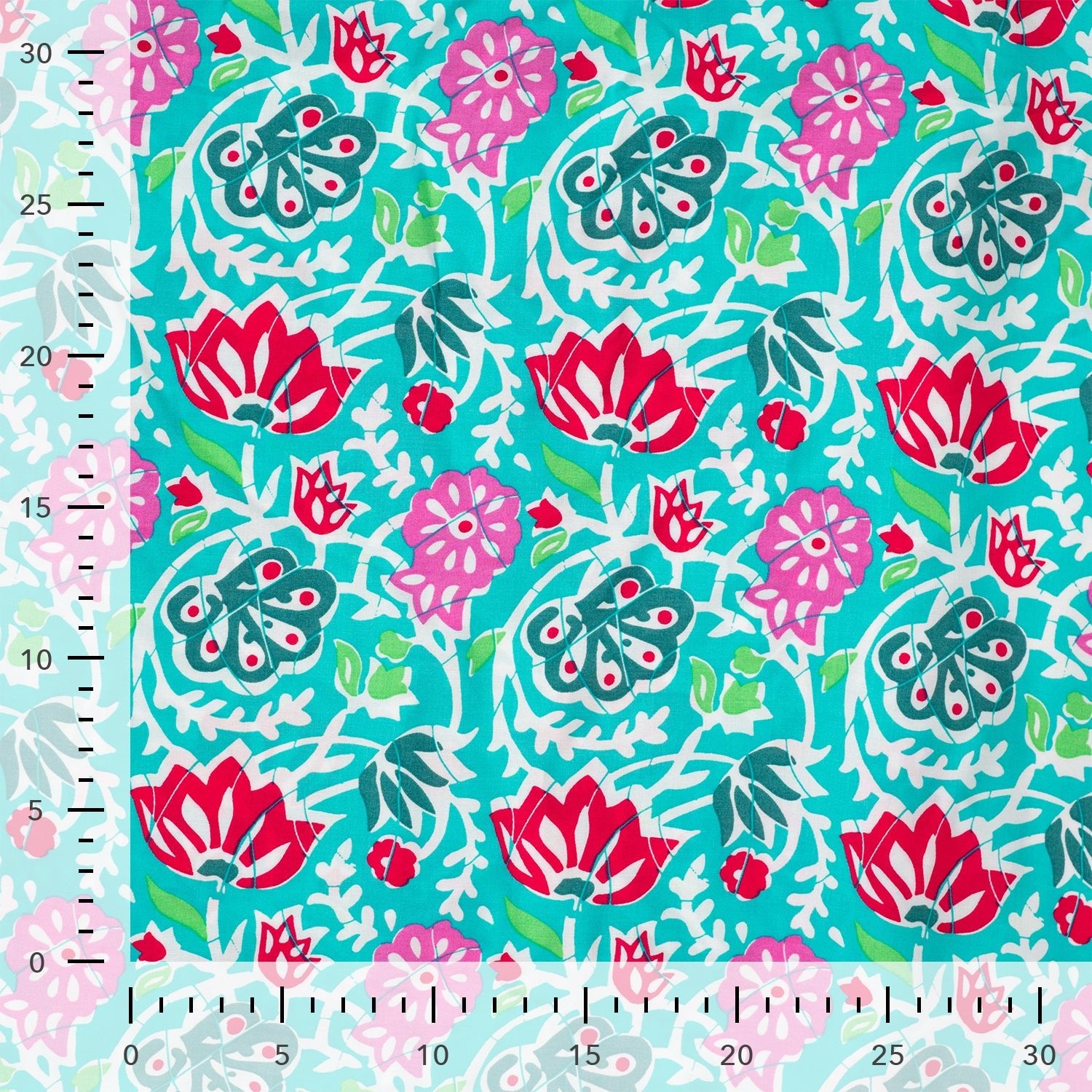 Tissu viscose bohème fleurie été