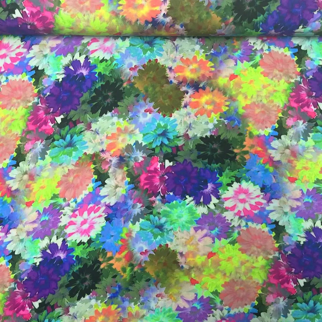 Tissu viscose fleurs éclatantes