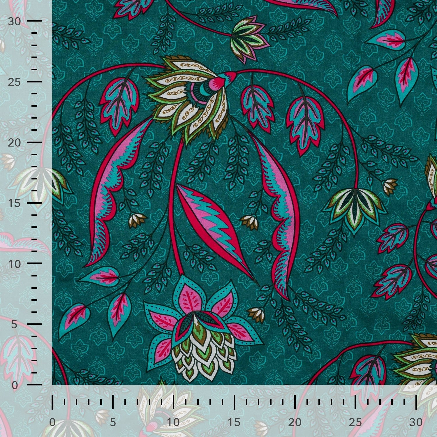 Tissu viscose fleurs Victoria