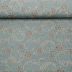 Tissu viscose menthe avec broderie fleur