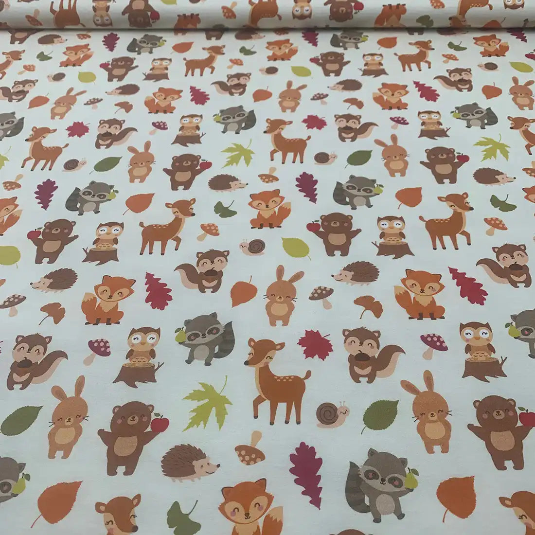 French Terry Fabric Forest Animals: Softness and Natural Fantasy