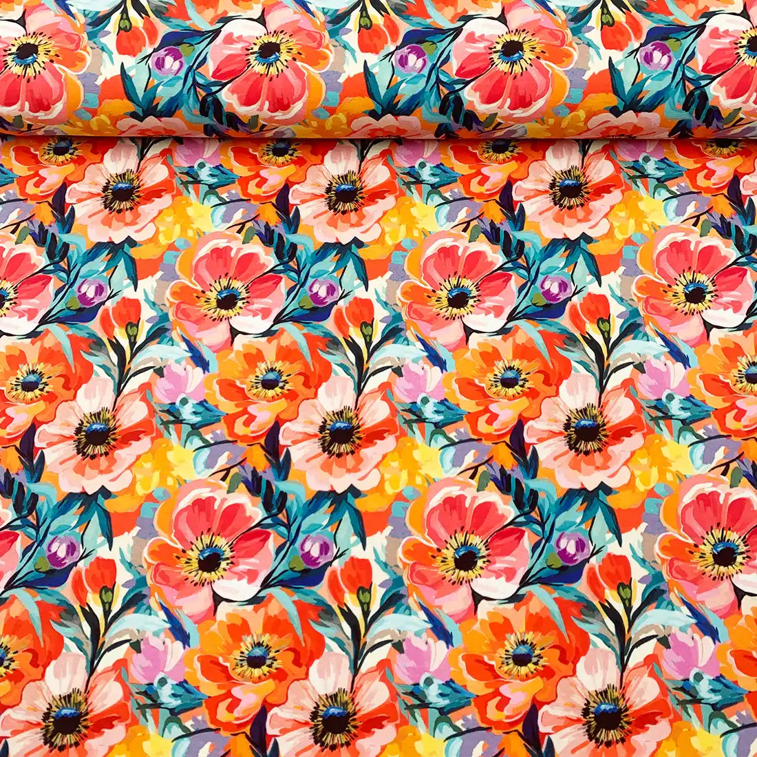 tissu_french_terry_fleurs_Aquarelle