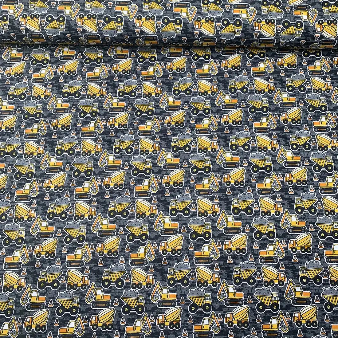Tissu Jersey de Coton Camion Chantier