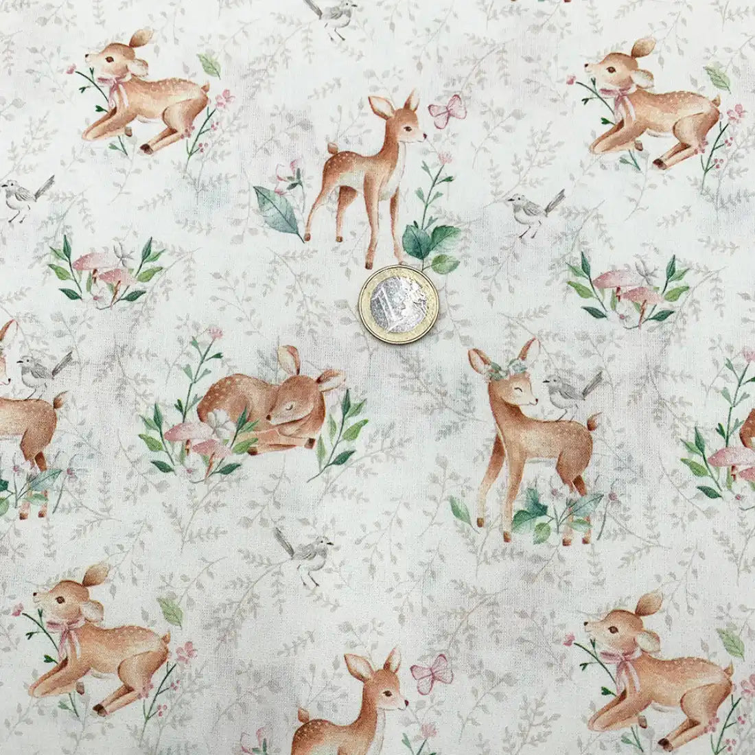 Bambi & Nature Cotton Poplin Fabric