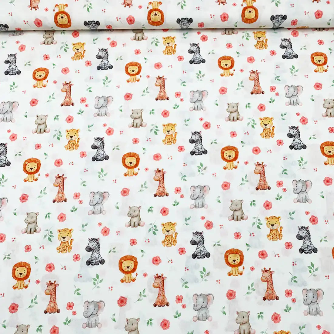 Baby Animal Cotton Poplin Fabric