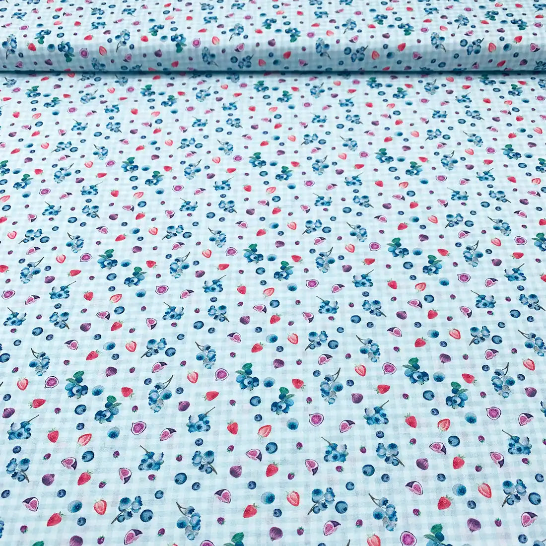 Tissu - popeline - multifruits - 0
