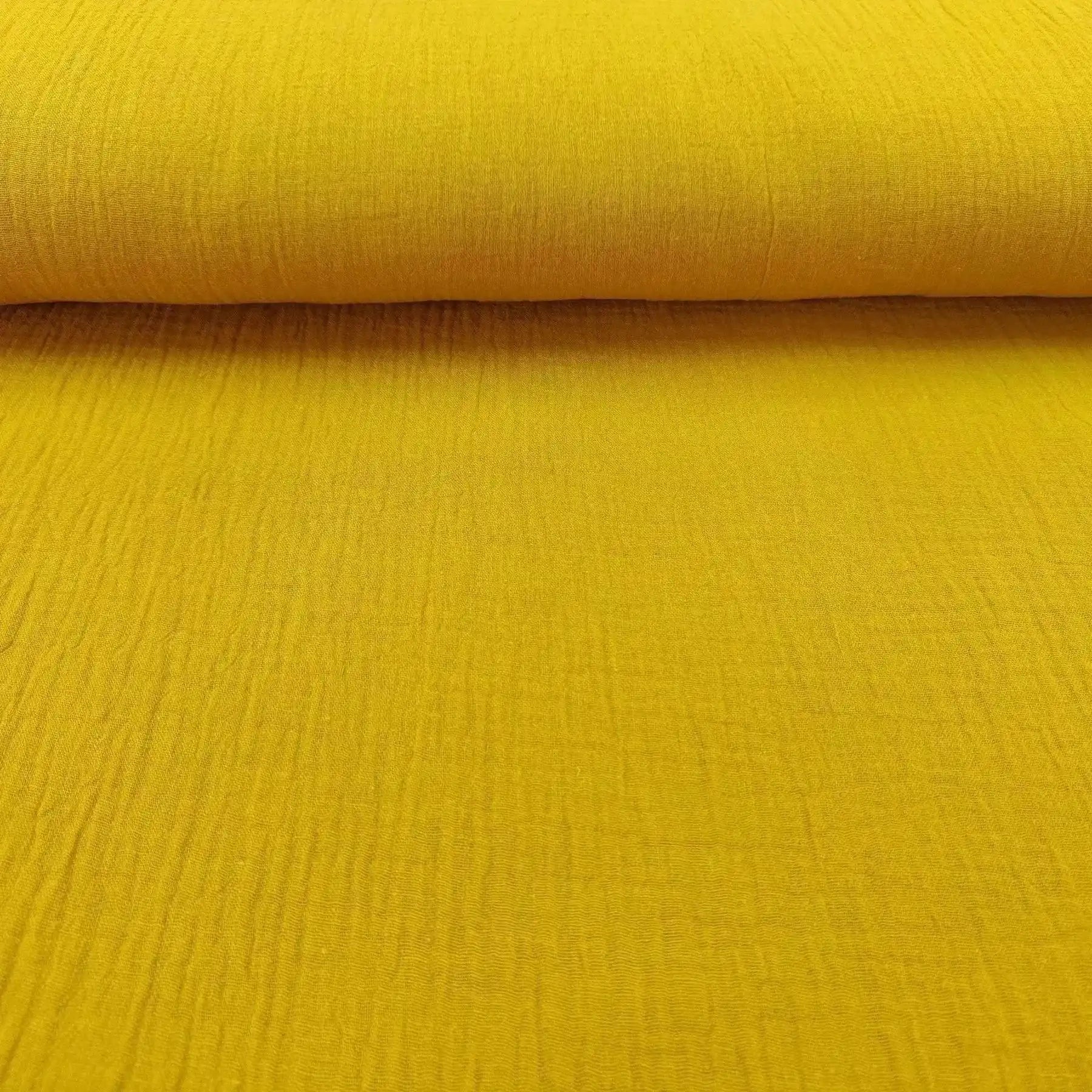 Tissus double gaze bio ocre