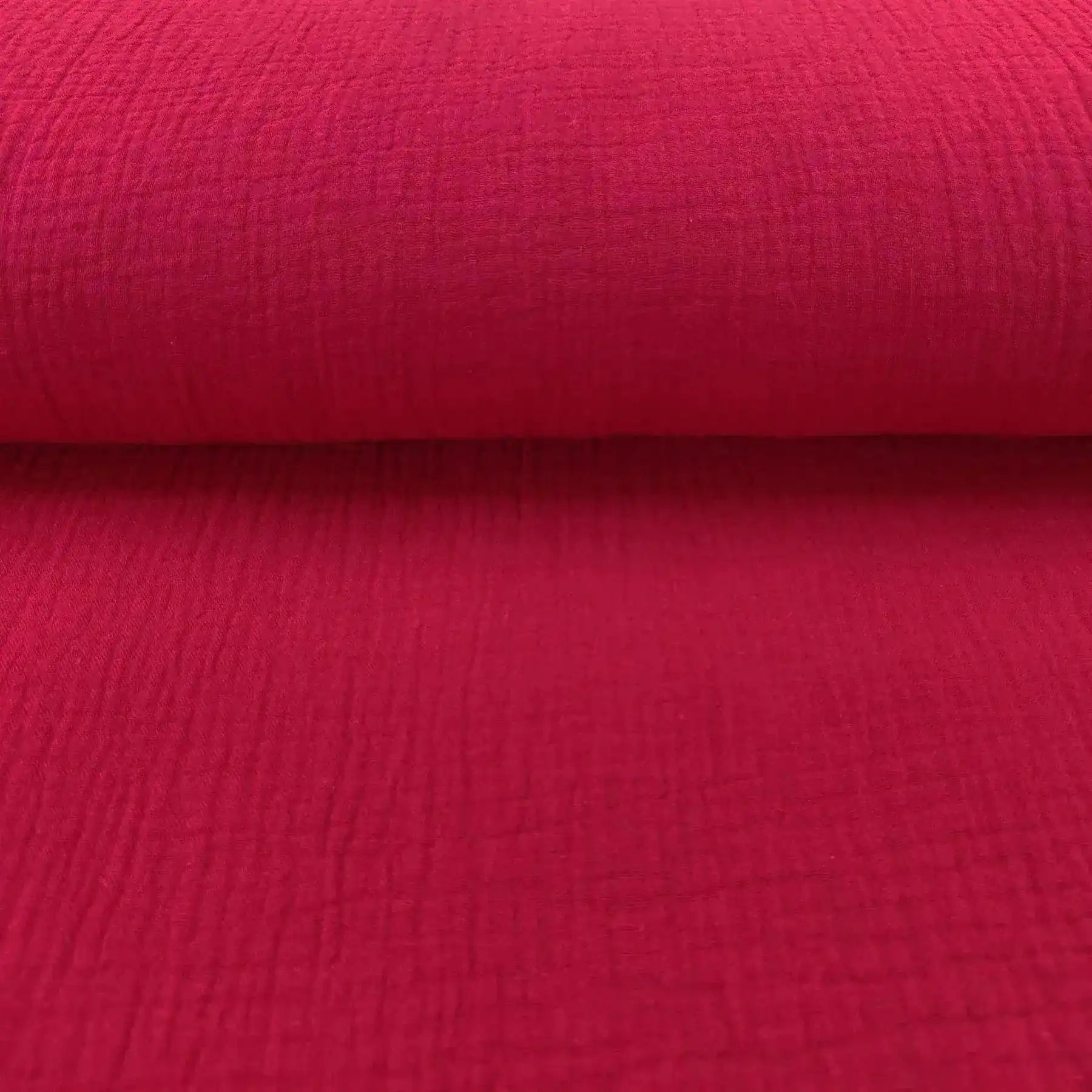 Tissus double gaze bio rouge