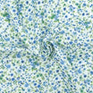Tissus double gaze fleurs bleues