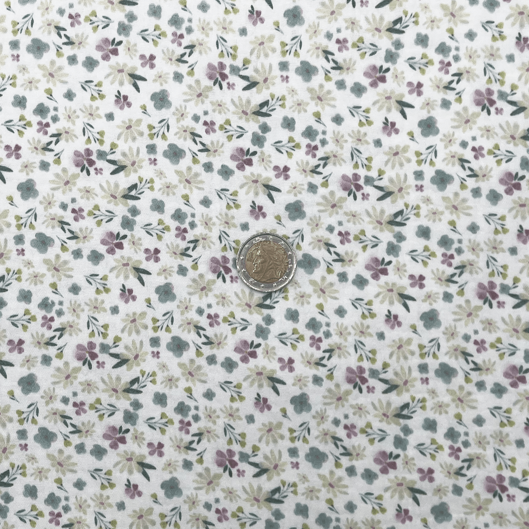 Tissus double gaze Fleurs pastel