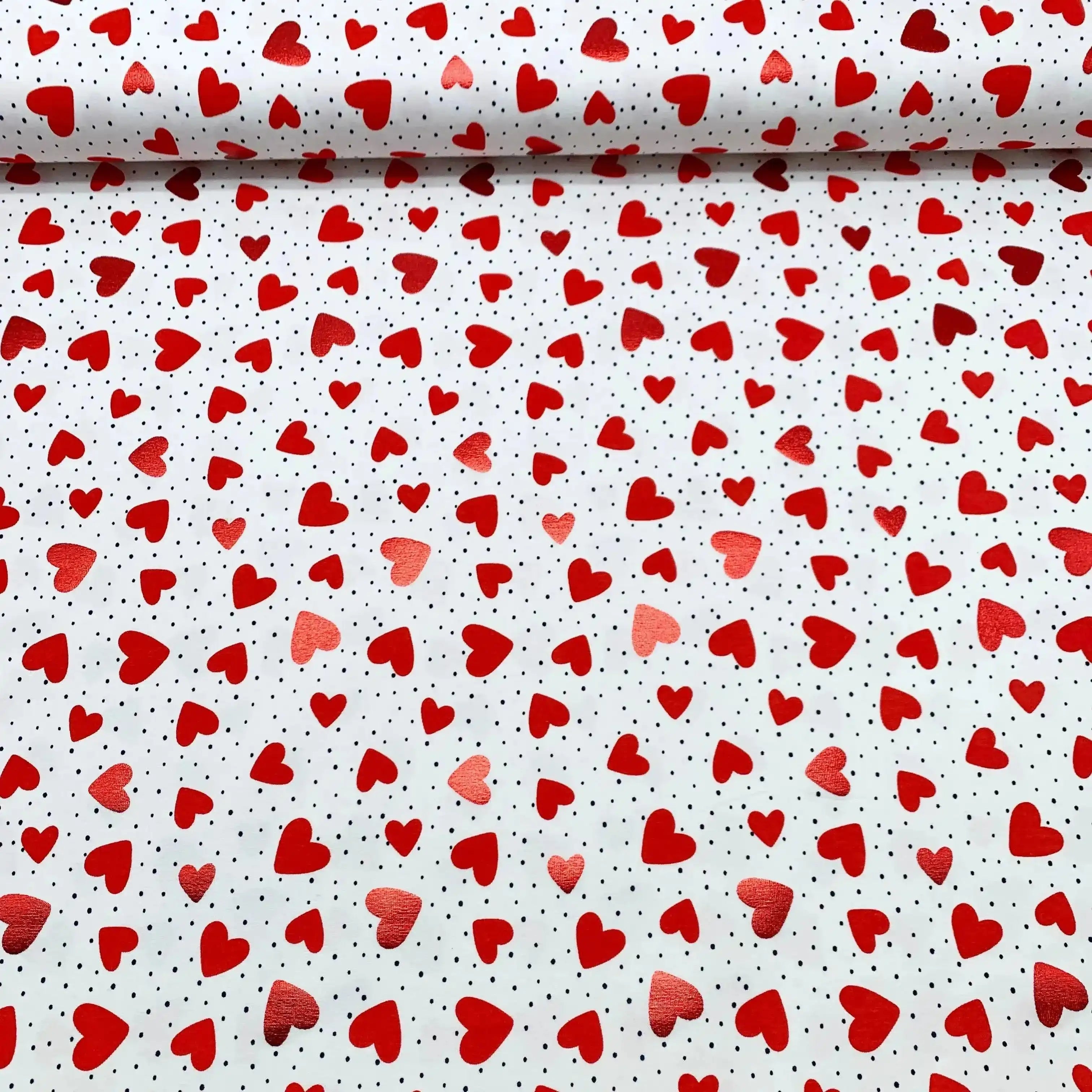 Tissus Jersey de coton cœur foil