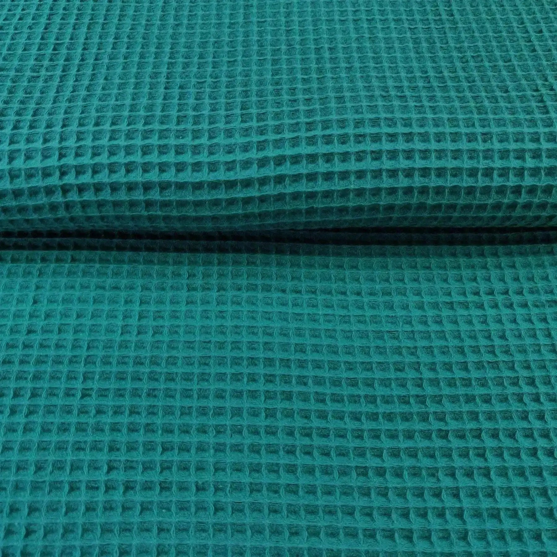 Tissus nid d'abeille bleu canard