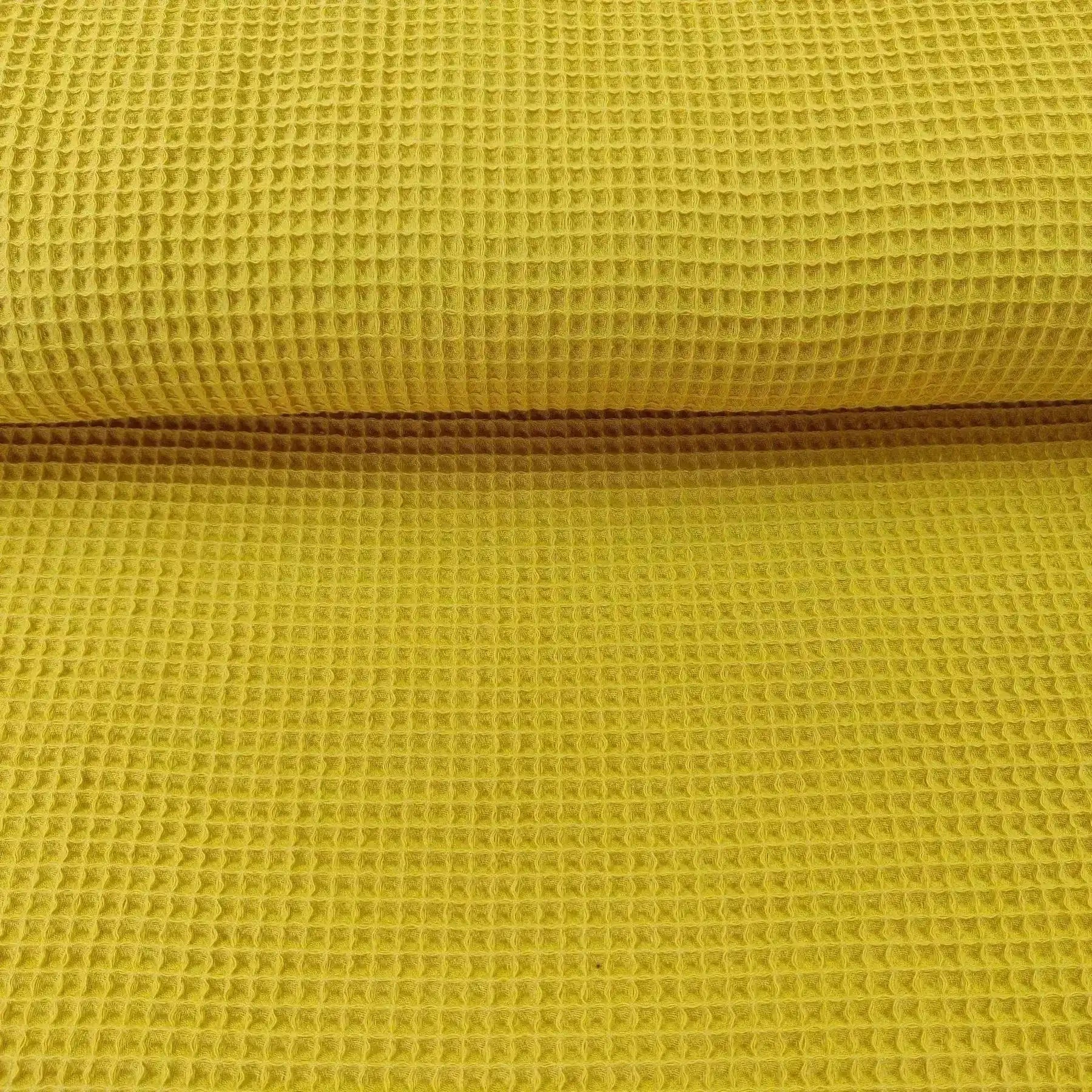 Tissus nid d'abeille ocre