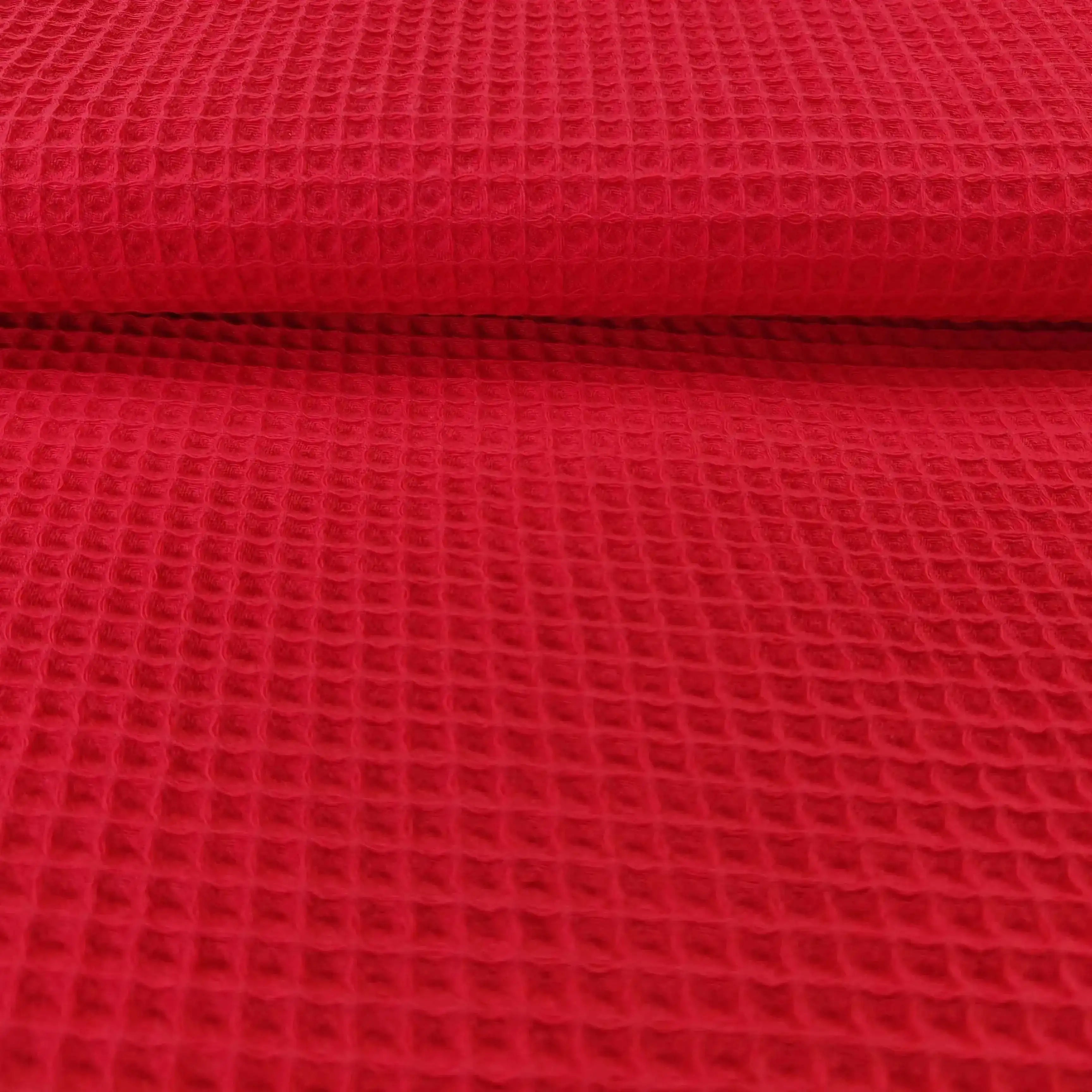 Tissus nid d'abeille rouge