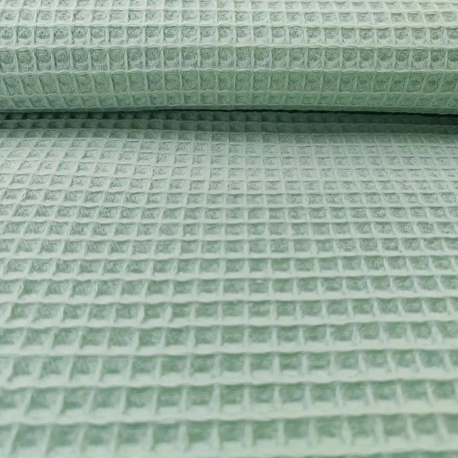 Tissus nid d'abeille vert menthe