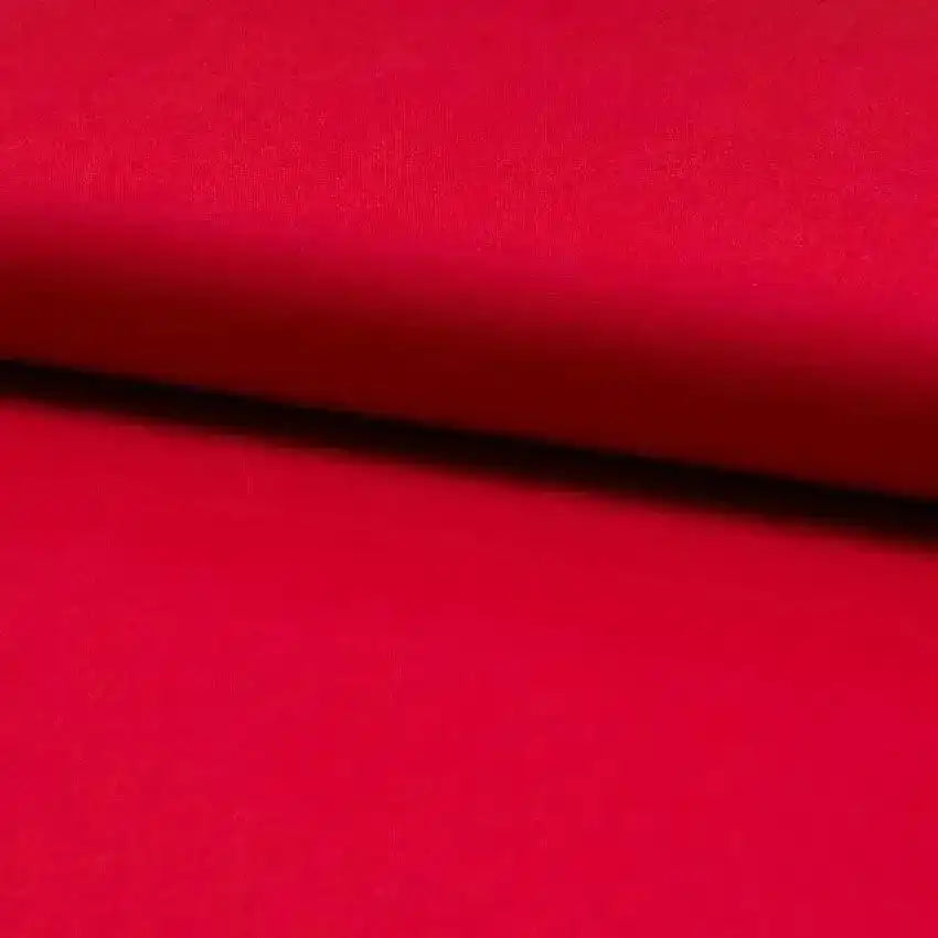 Tissus popeline de coton bio rouge