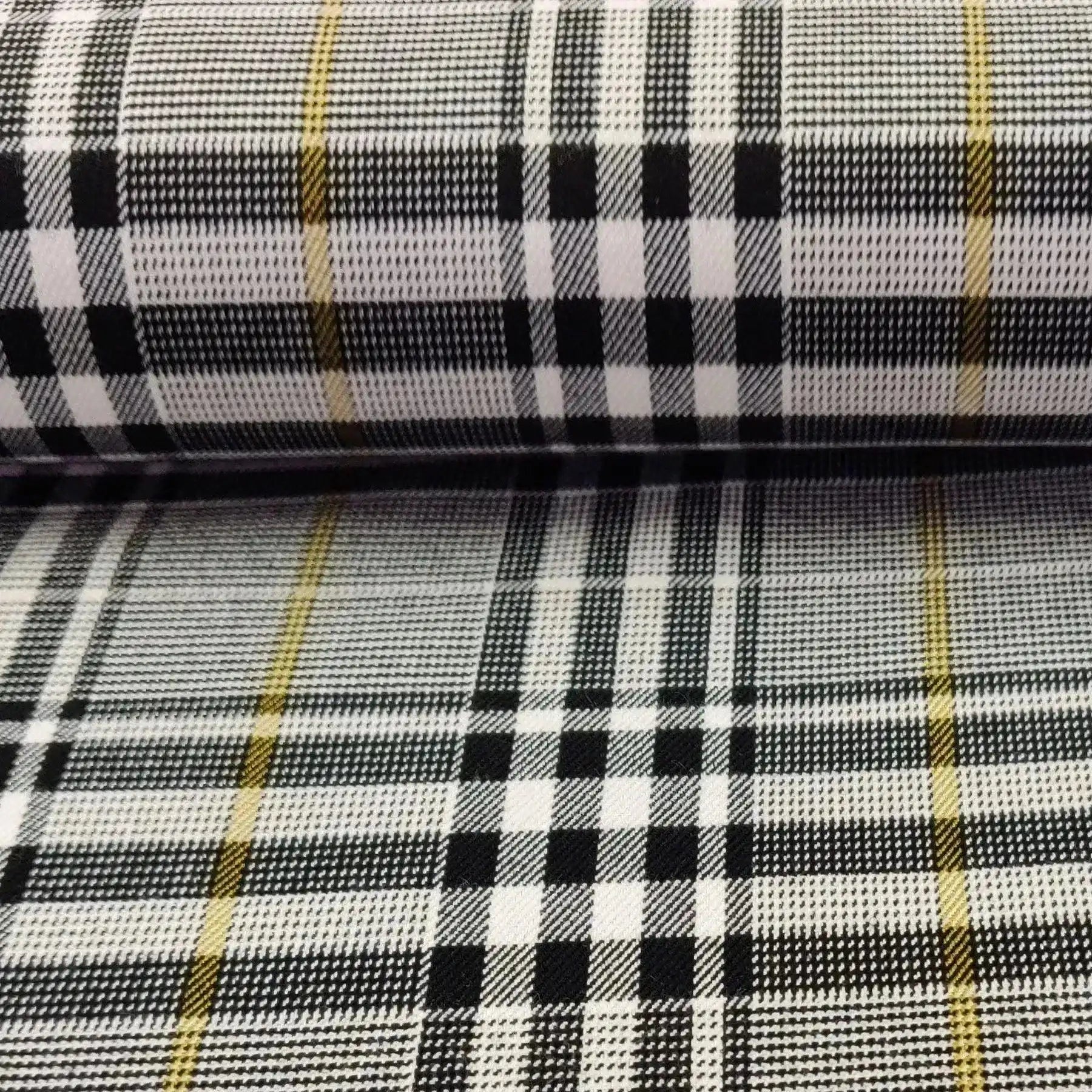 Tissus tartan gris - noir