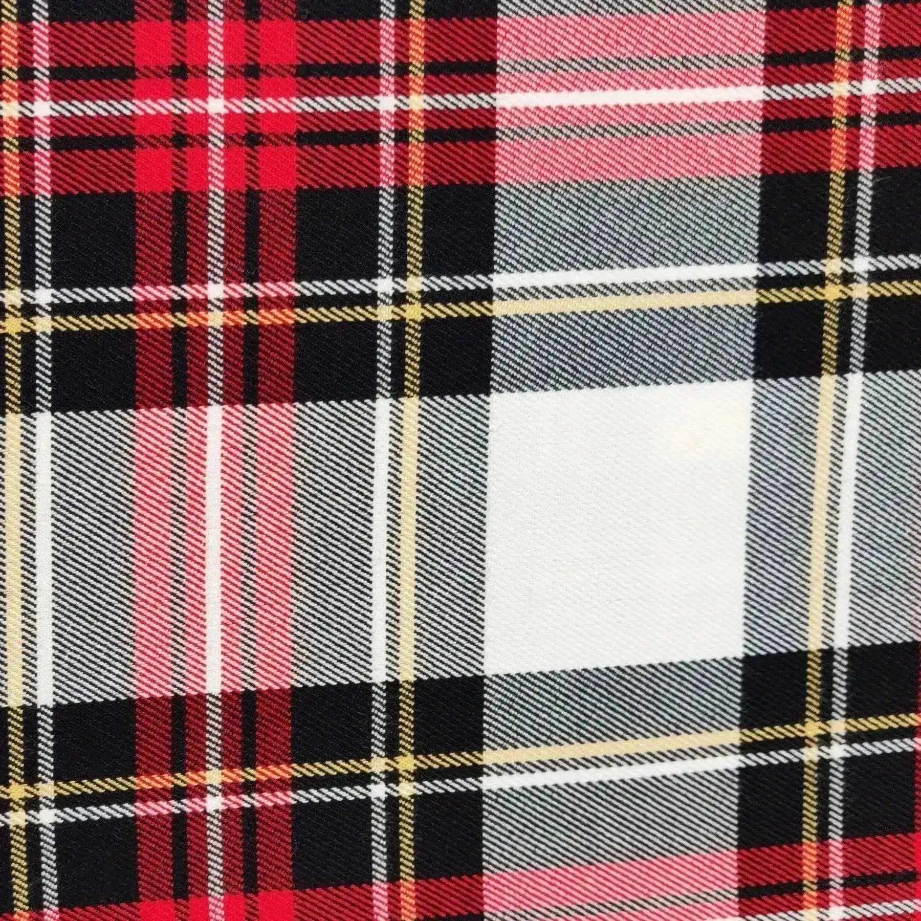 Tissus tartan rouge - blanc