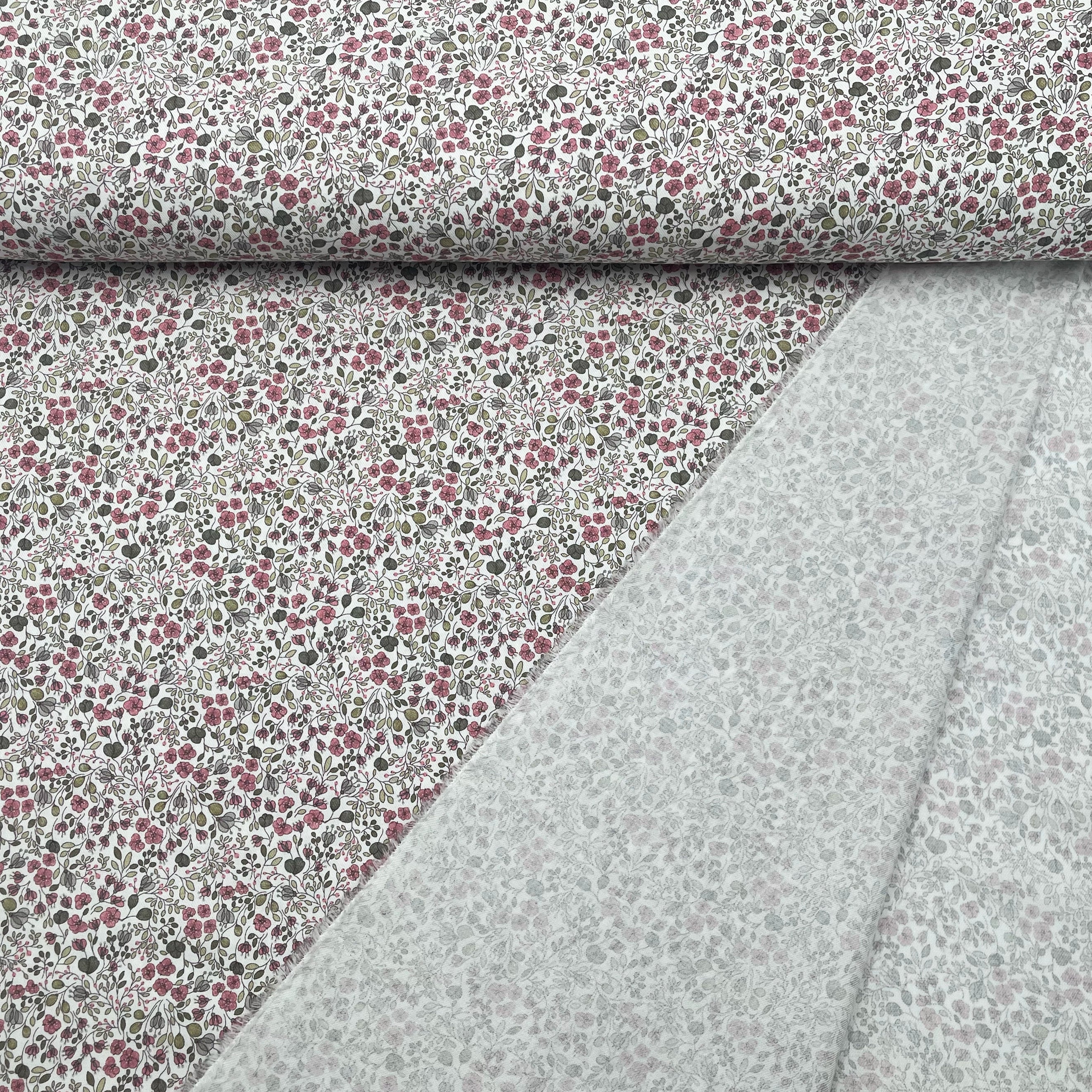 Tissu Twill Coton Fleurs