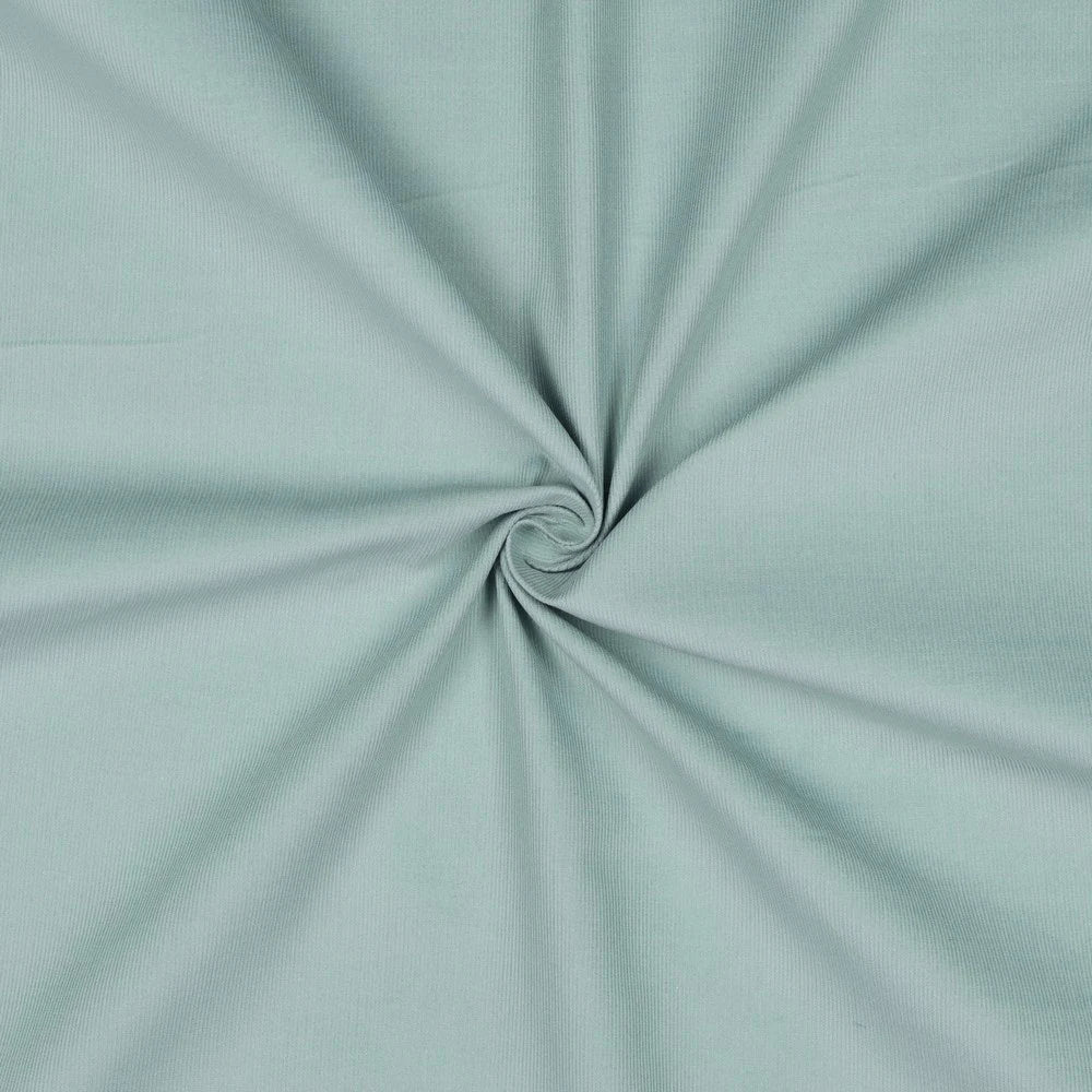 Velours milleraies menthe drapé