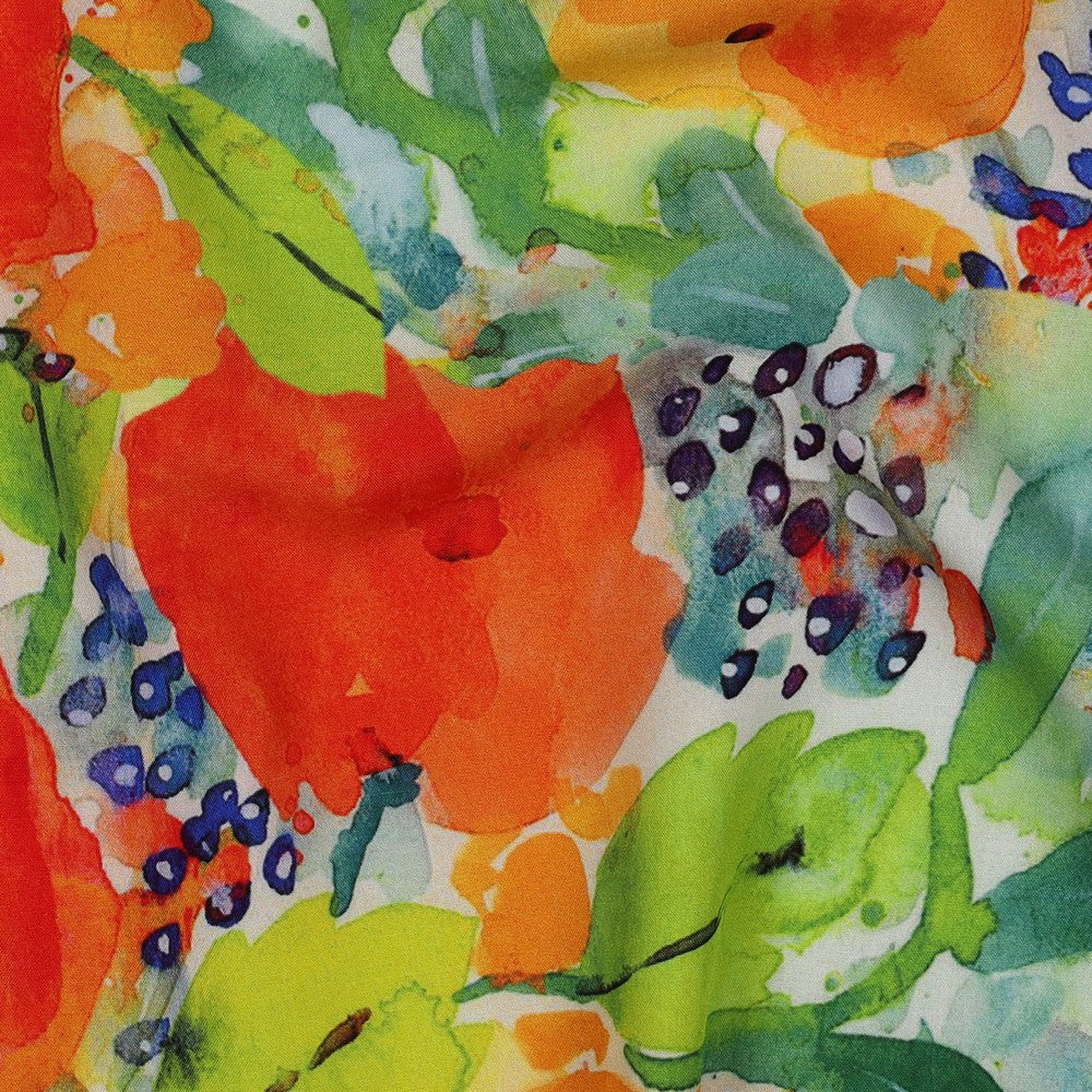 Tissu Viscose mandarine