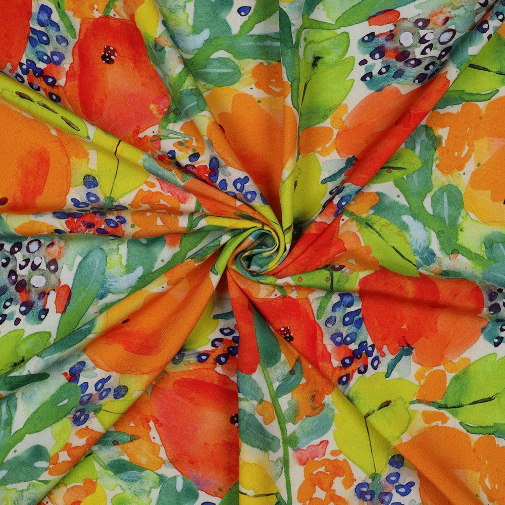 Tissu Viscose mandarine