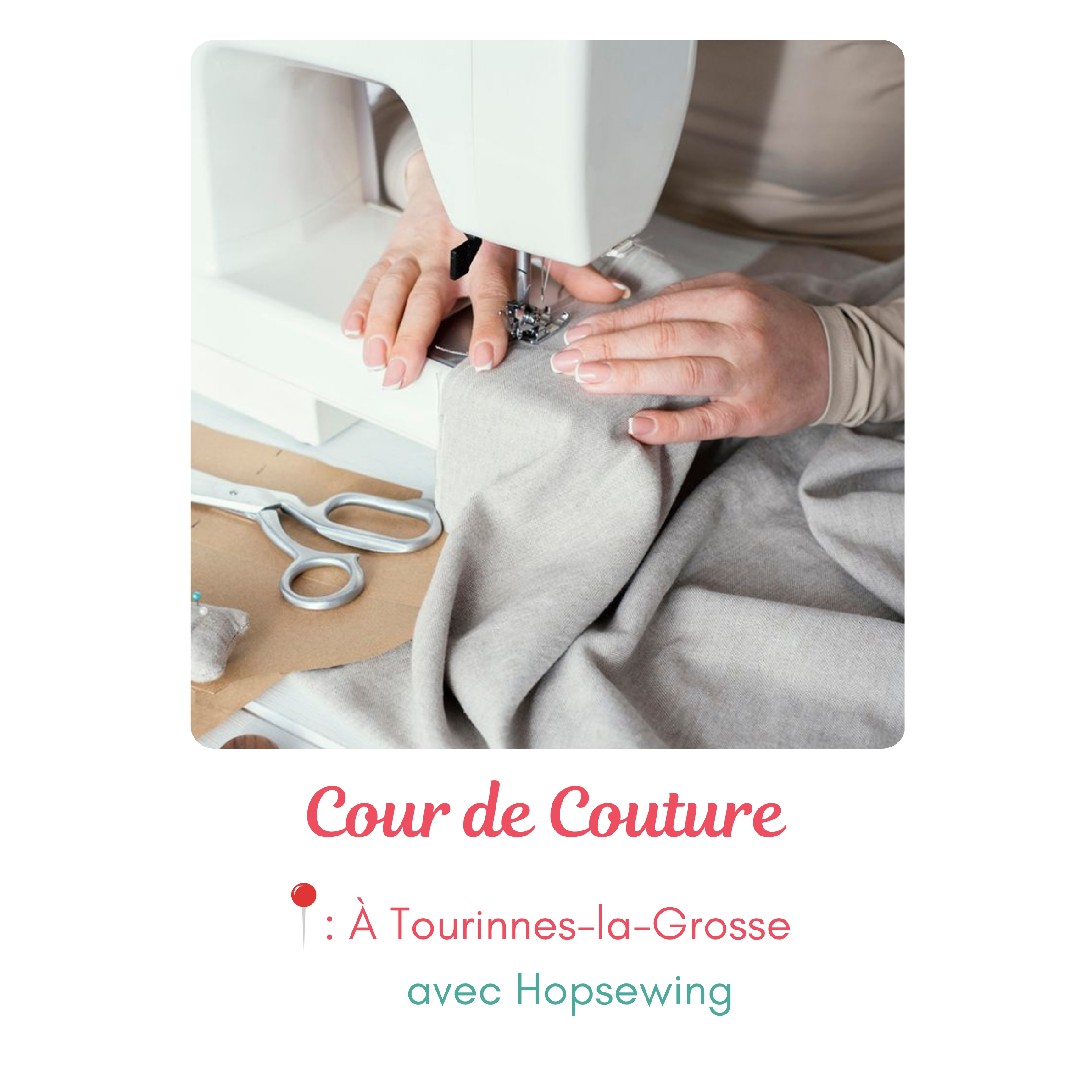 Cours de Couture avec&nbsp;Hopsewing à&nbsp;Tourinnes-la-Grosse