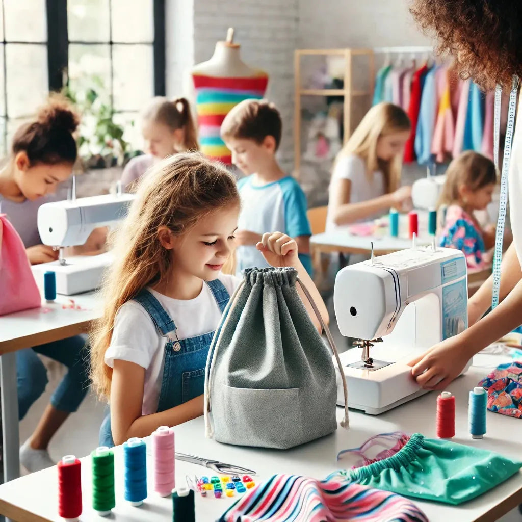 Cours de Couture Enfant – Confection d’un Sac de Gym Personnalisé