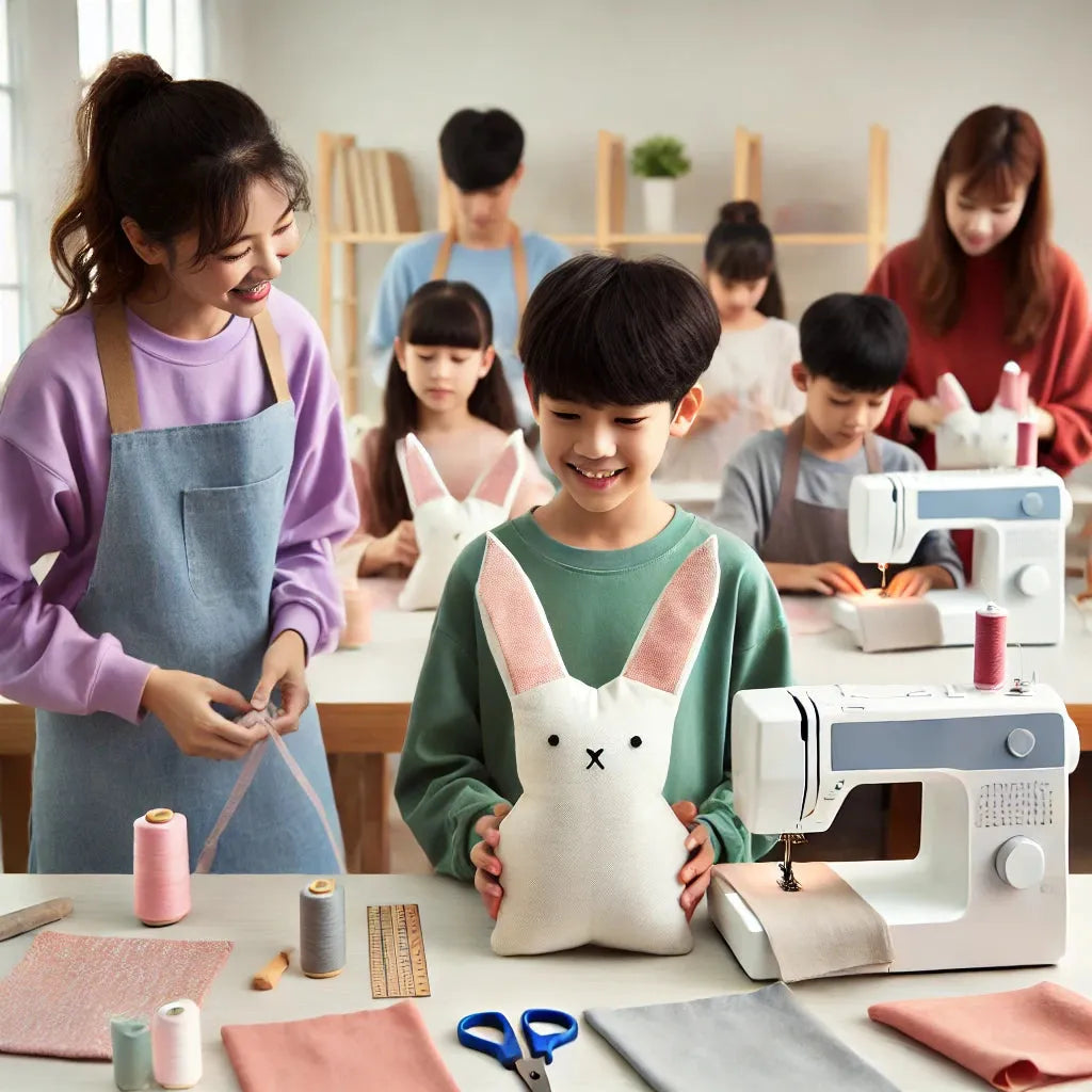 Cours de Couture Enfant – Confection d’un Sachet de Pâques en Forme de Lapin