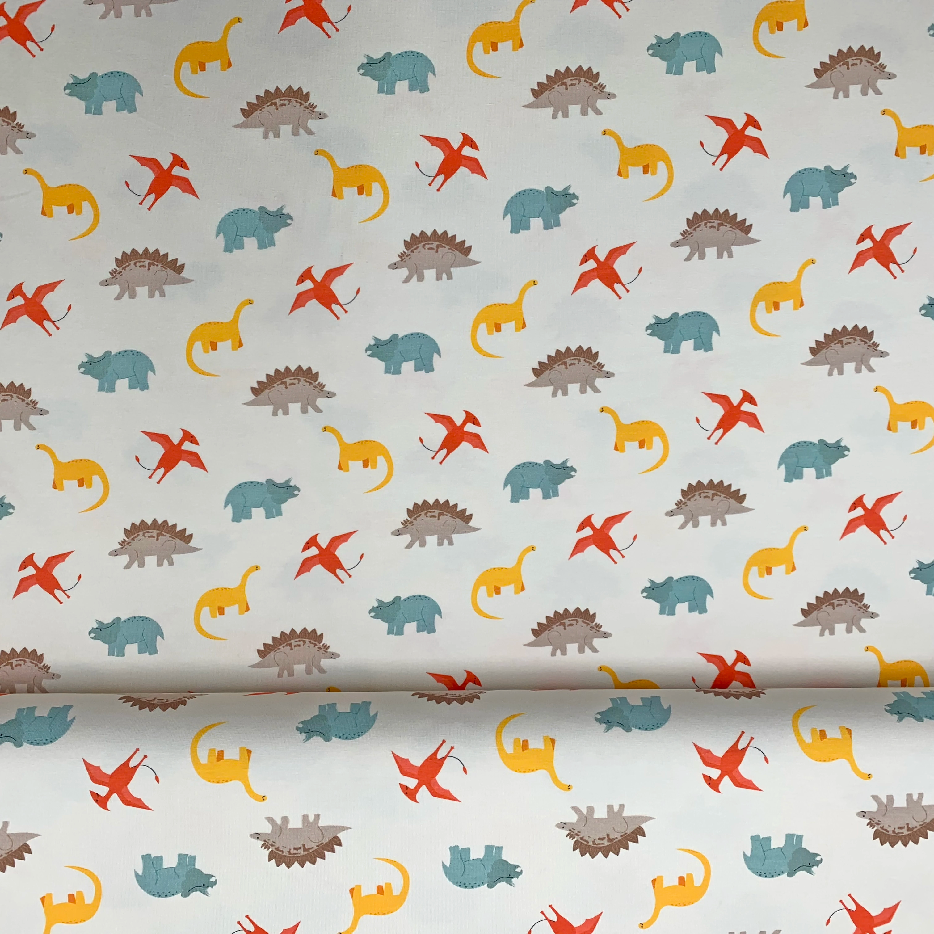 Tissu Jersey de Coton Dinosaures