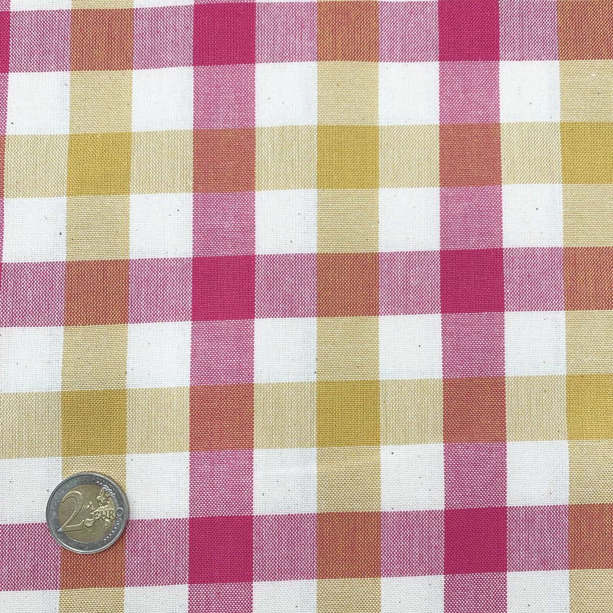 tissu-vichy-rose-jaune-taille-motif