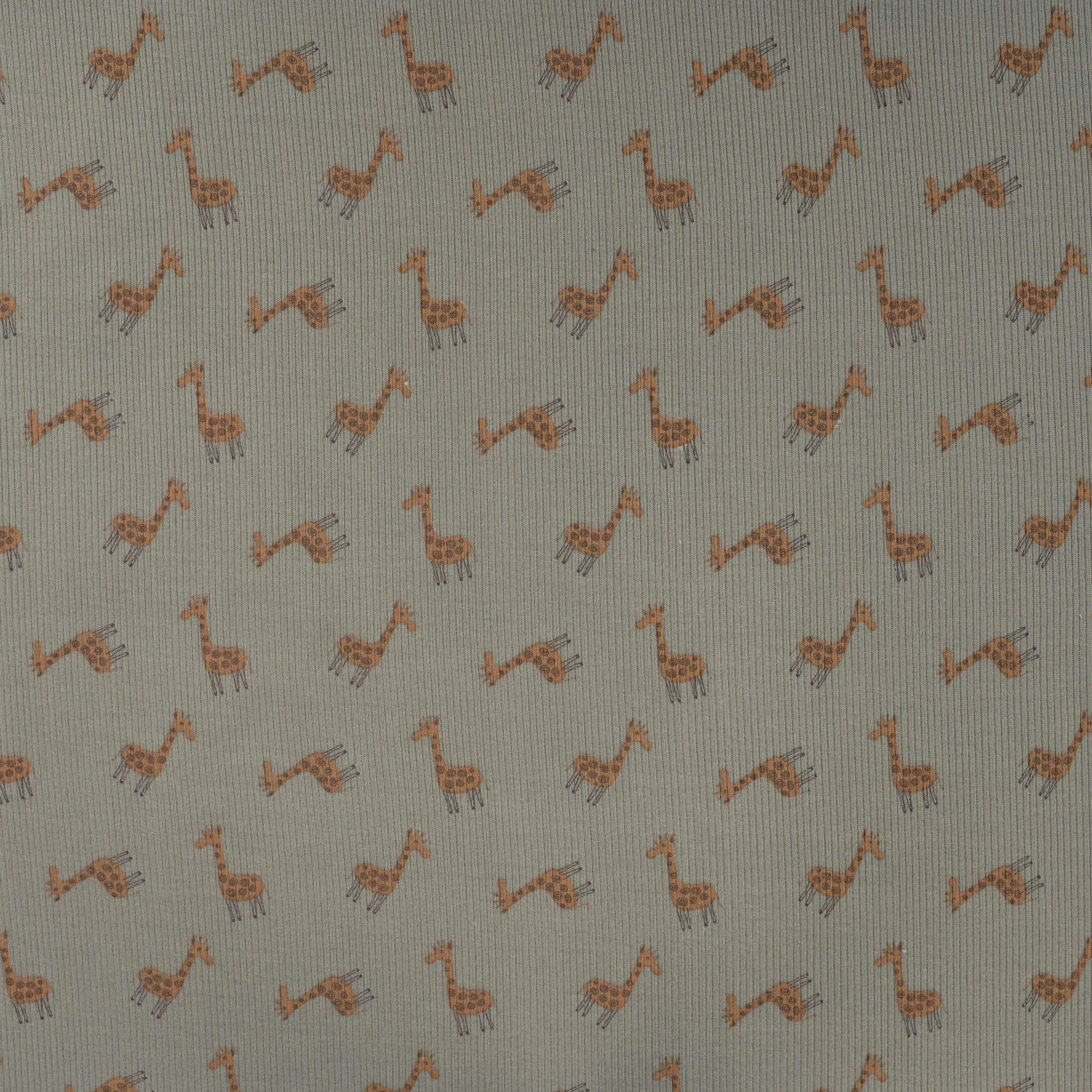 Tissu Jersey de Coton girafe