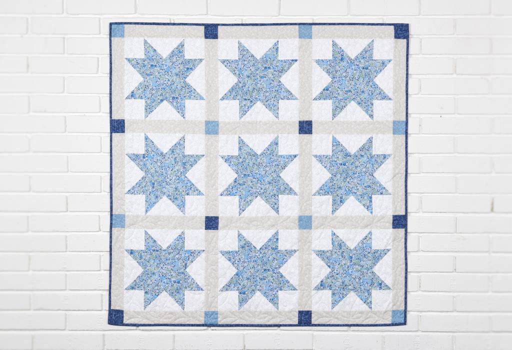 Sawtooth Stars Quilt cousu avec la BERNINA 495 Liberty Edition