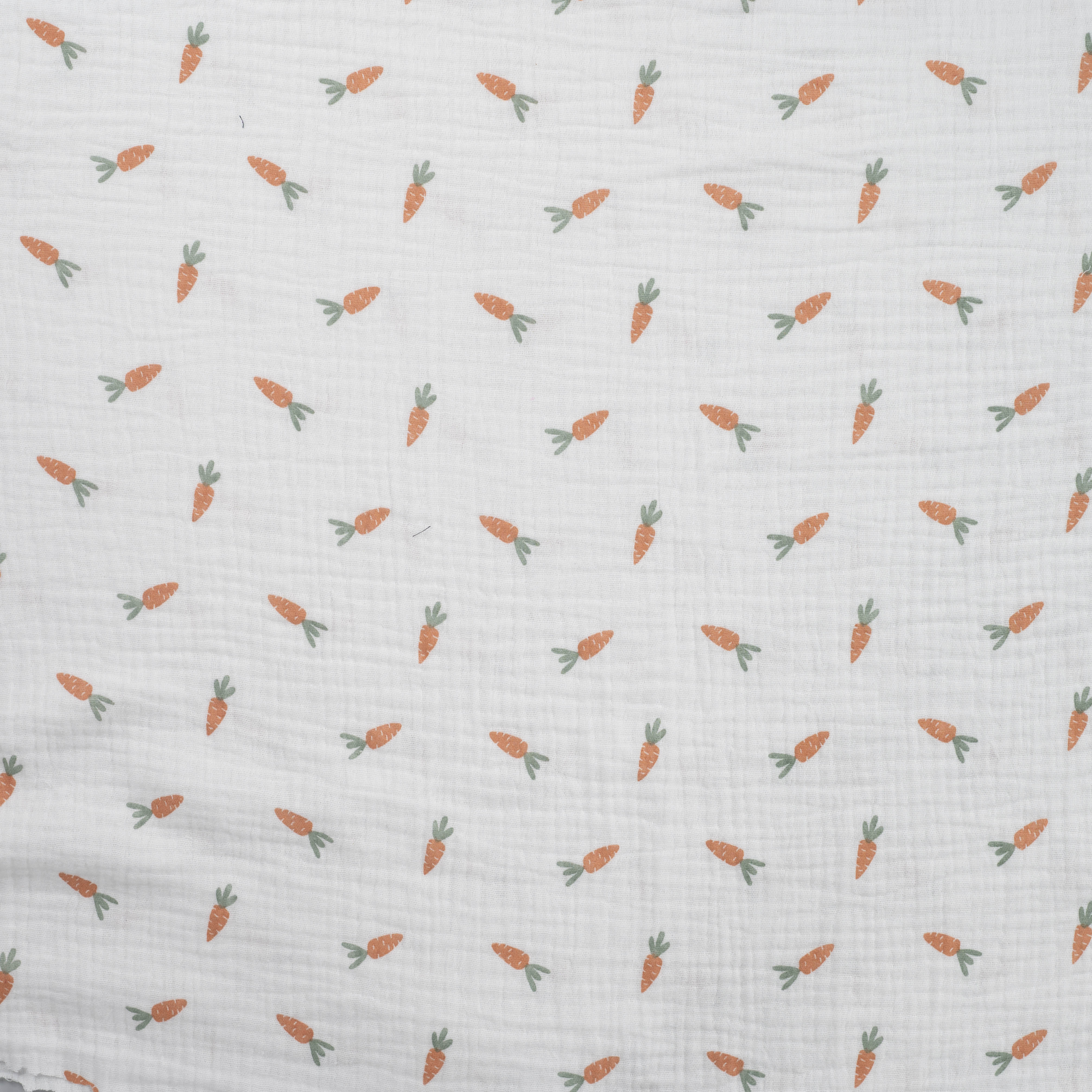 Tissu Double Gaze de coton Carotte