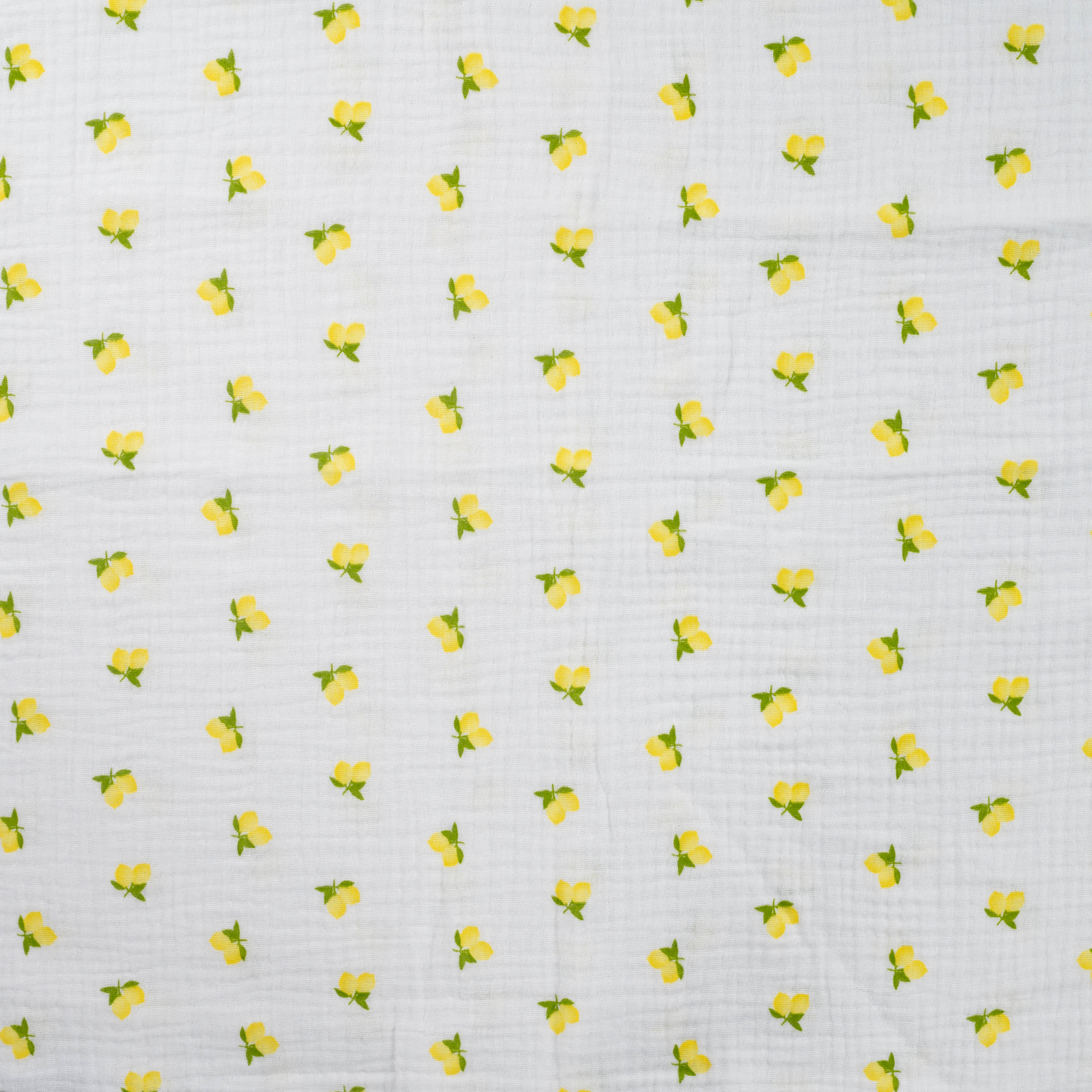 Tissu Double Gaze de coton citron