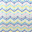 Tissu Chevron Multicolore en Canvas de Coton