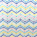 Tissu Chevron Multicolore en Canvas de Coton