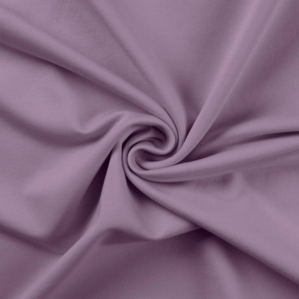 Tissu French Terry Mauve Pastel