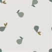 Tissu Nicky Velours Gris à Poires Stylisées