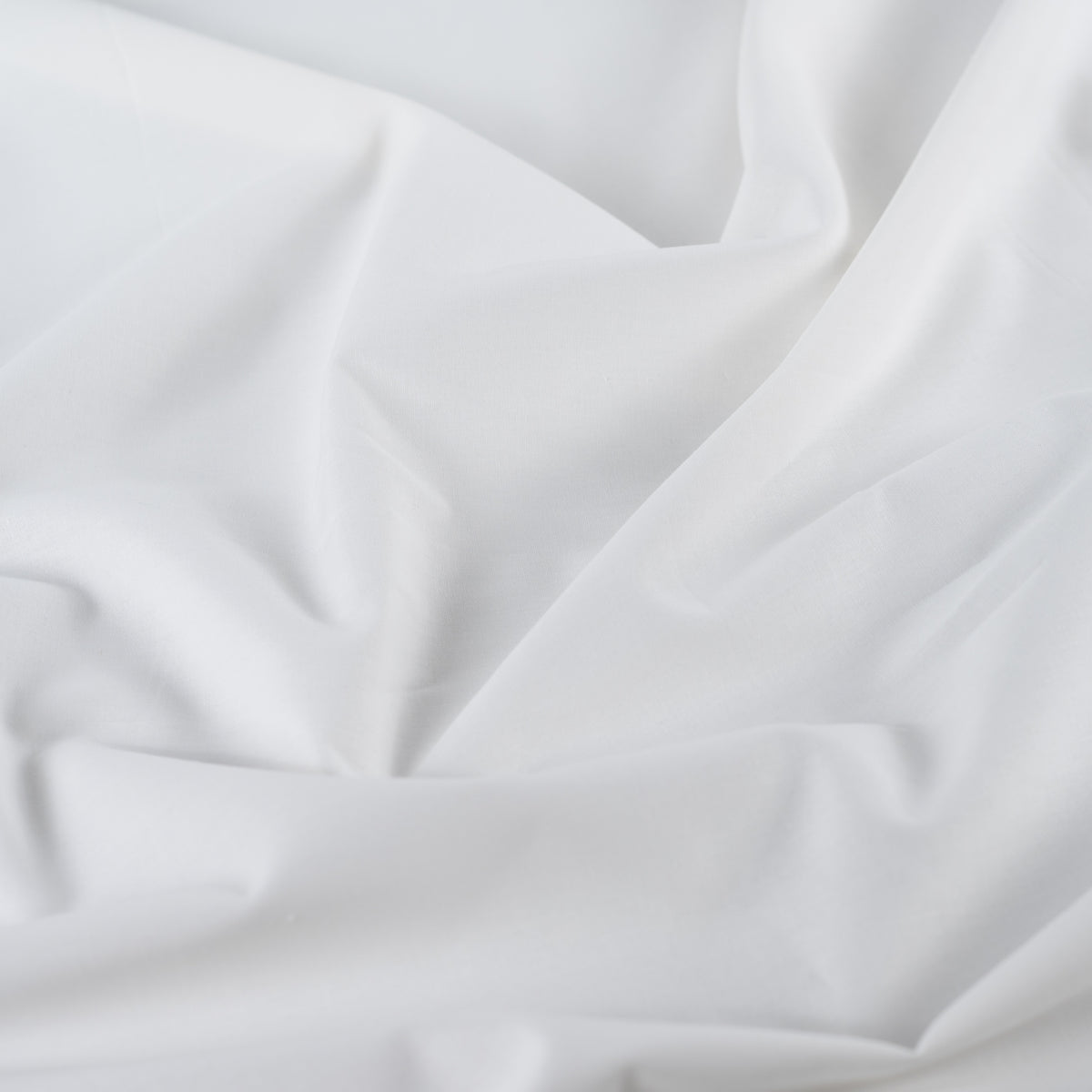Tissu bio popeline de coton blanc