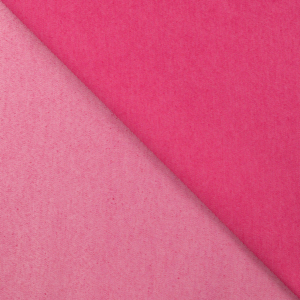 Tissu denim stretch fuchsia – Teinte vibrante et confort exceptionnel