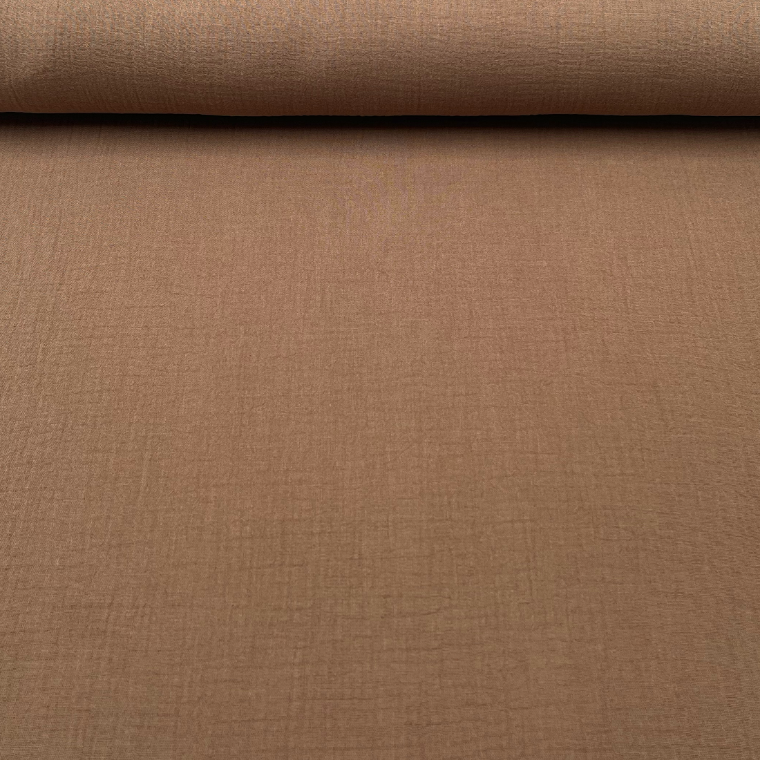 Tissu double gaze couleur camel