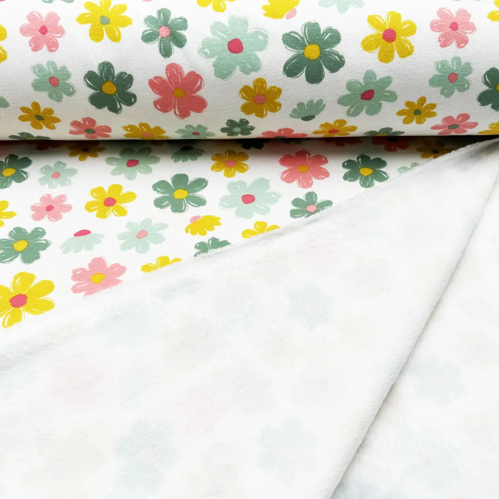 Tissu jersey de coton fleur alpine