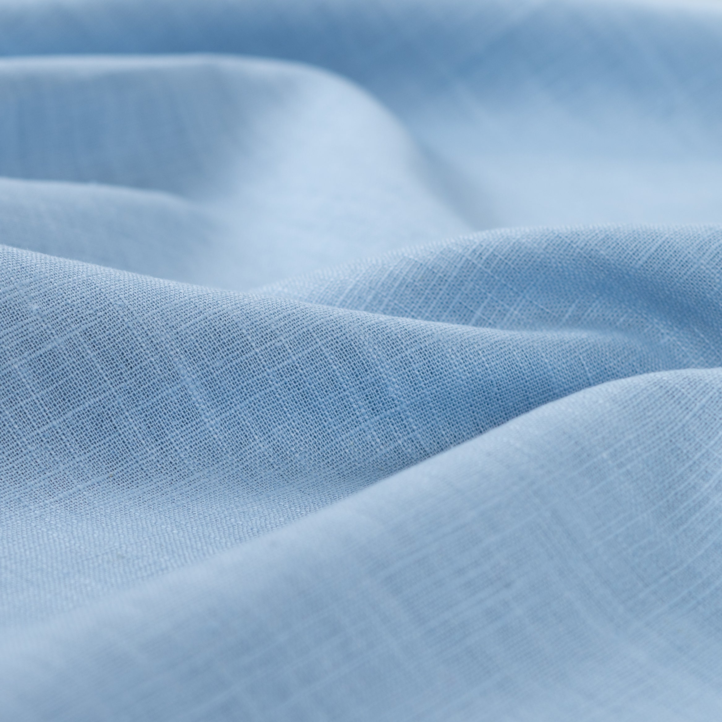Tissu lin uni bleu clair