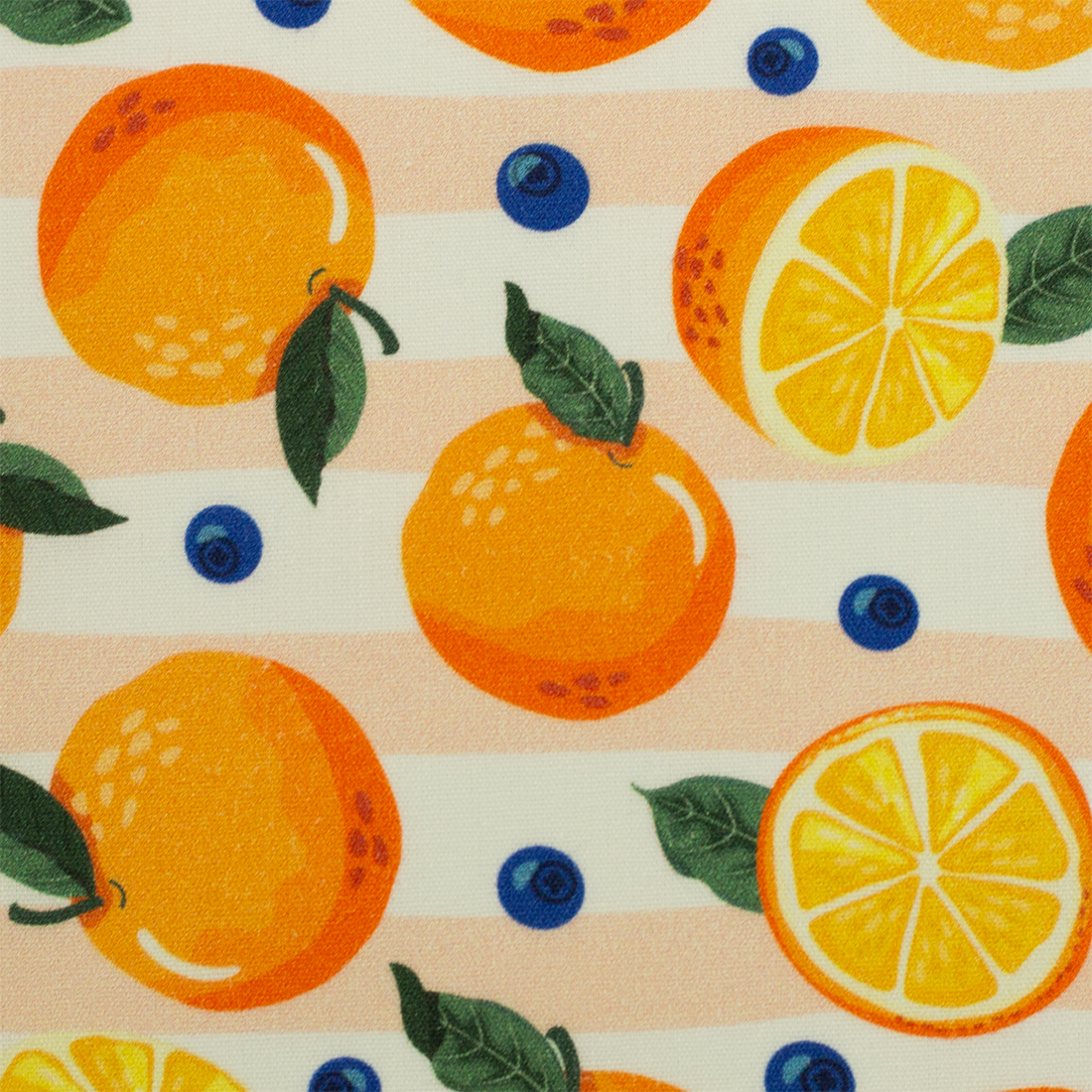 Tissu popeline fruits d’été – Oranges & citrons