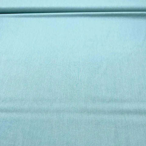 Coupon 3m Tissu Popeline de Coton Bleu Clair