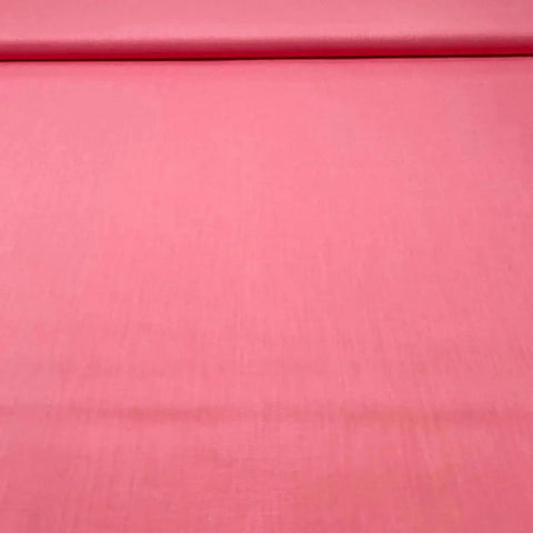 Coupon 3m Tissu Popeline de Coton Corail