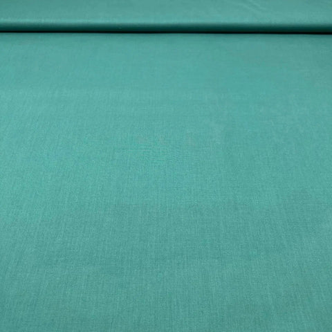 Coupon 3m Tissu Popeline de Coton Vert Canard