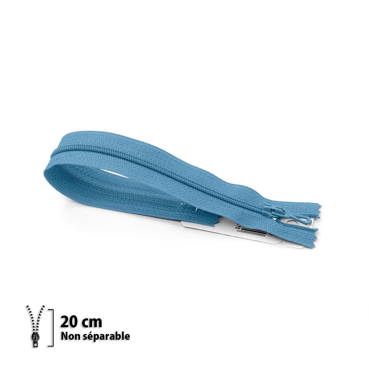 Fermeture éclair / Zip / tirette classique bleu floride